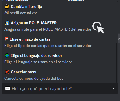 Imagen de captura de pantalla haciendo clic en "Asigna un ROLE-MASTER"