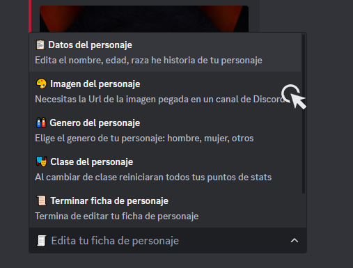 Imagen de captura de pantalla haciendo clic en imagen del personaje
